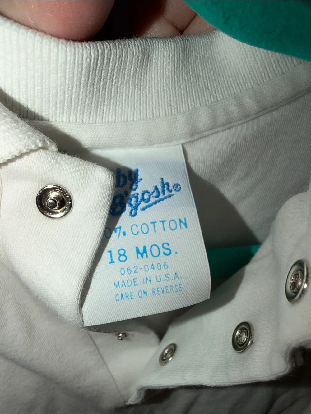 OshKosh B'gosh White Baby Polo Onesie